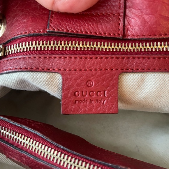 Authentic Gucci Bamboo two way shoulder bag 323660 520981 (F72) - Picture 13 of 16